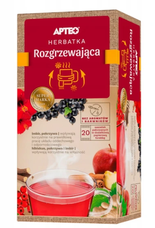 HERBATKA APTEO ROZGRZEWAJĄCA Z IMBIREM 20 SASZETEK