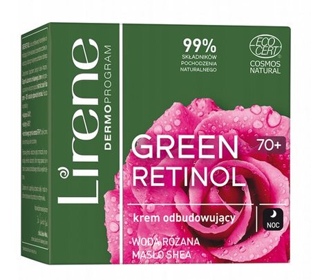 LIRENE Green Retinol 70+ krem odbudowujący na noc