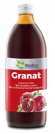 SOK Z OWOCÓW GRANATU 100% EKAMEDICA 500 ml