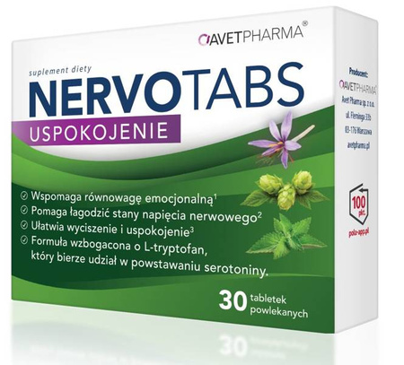 NERVOTABS USPOKOJENIE NA STRES NERWY NIEPOKÓJ
