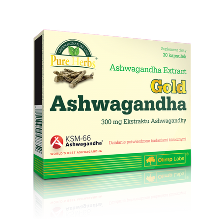 OLIMP GOLD ASHWAGANDHA NA STRES POTENCJA 30 kaps.