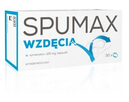 SPUMAX SYMETYKON NA  WZDĘCIA GAZY 30 kapsułek