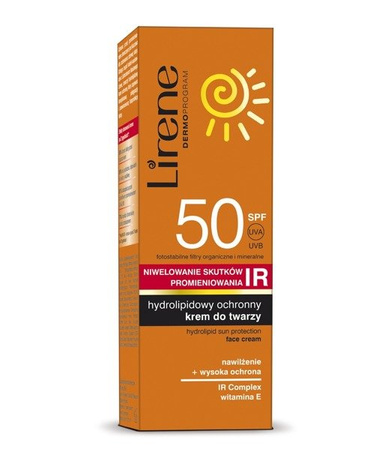 Lirene ochronny krem do twarzy SPF50 UVA UVB IR