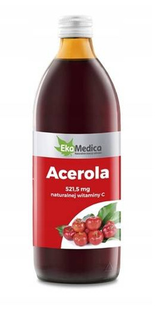 Ekamedica ACEROLA SOK Naturalna witamina C 500 ml