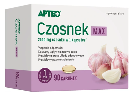 APTEO CZOSNEK MAX WZMACNIA ODPORNOŚĆ 90 KAPS.