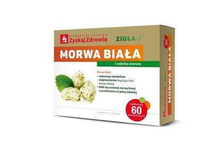 MORWA BIAŁA  na odchudzanie CUKRZYCĘ 60 tabletek