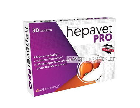 HEPAVET PRO 40 kap na wątrobę cholina karczoch