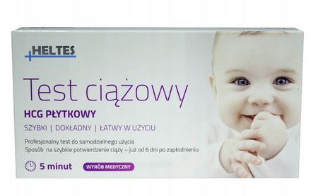 Test ciążowy Heltes HCG Płytkowy 1 sztuka