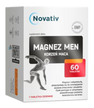 MAGNEZ MEN KORZEŃ MACA CYNK SELEN B6 NA ZMĘCZENIE