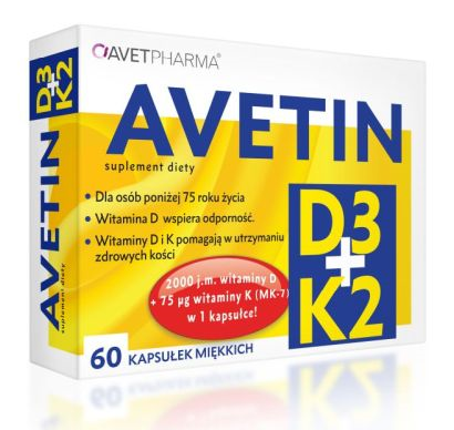 WITAMINA D 2000 + K2 MK7 MOCNE KOŚCI ODPORNOŚĆ 60