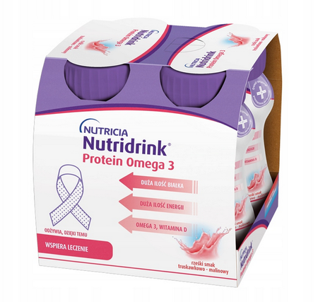 Nutridrink PROTEIN OMEGA 3 truskawkowo - malinowy
