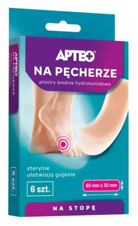 APTEO plastry 60x30 na pęcherze hydrokoloidowe 6sz