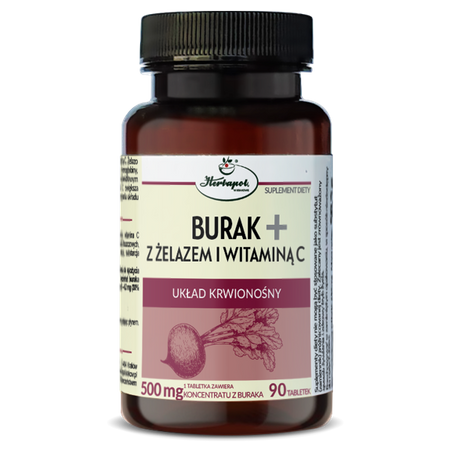 BURAK PLUS z witaminą C i Żelazem 90 kapsułek