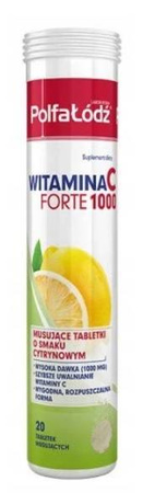 Witamina C FORTE 1000 20 tabl. musujących CYTRYNA