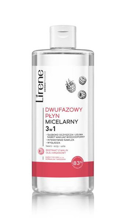 LIRENE DWUFAZOWY PŁYN MICELARNY 3W1 400 ml