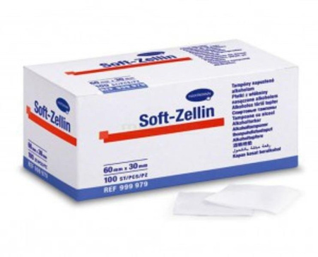 SOFT-ZELLIN GAZIKI Z ALKOHOLEM DO DEZYNFEKCJI 100