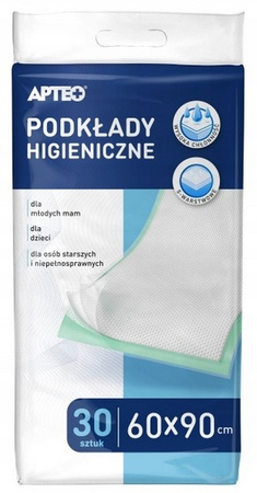 PODKŁADY HIGIENICZNE NA ŁÓŻKO APTEO 60X90 30 sztuk