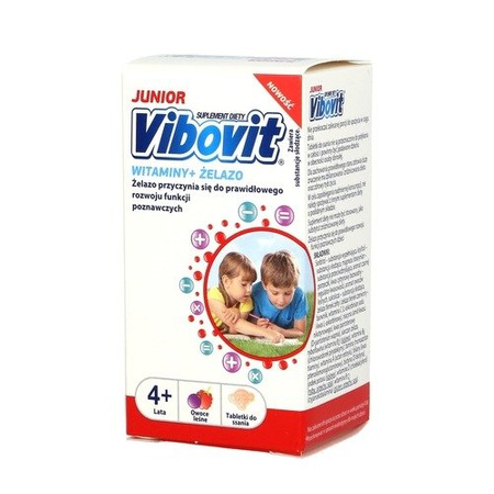 Vibovit Junior Witaminy + Żelazo 30 tabl do ssania
