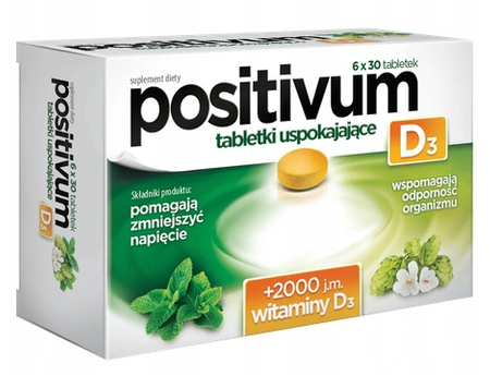 POSITIVUM + WITAMINA D3 2000 tabletki uspokajające