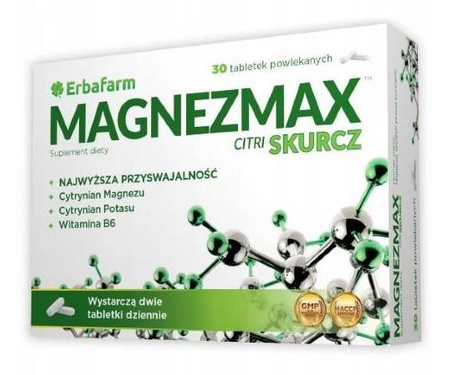 MAGNEZMAX SKURCZ MAGNEZ WITAMINA B6 POTAS skurcze