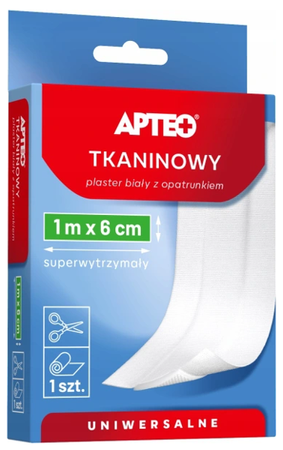 PLASTER TKANINOWY 1m x 6 cm OPATRUNEK  DO CIĘCIA