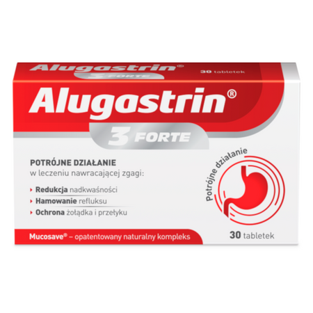 ALUGASTRIN 3 FORTE NA ZGAGĘ REFLUKS ZGAGA 30 tabl