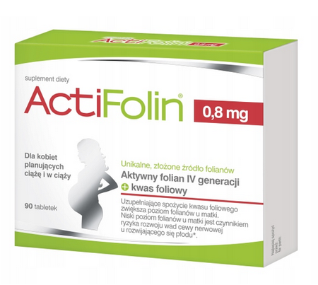 ActiFolin,0,8mg FOLICUM ACIDUM KWAS FOLIOWY 90 tbl