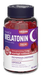 MELATONINA PAMEX 60 żelek melatonina 1mg chmiel (sen, uspokojenie) VEGAN