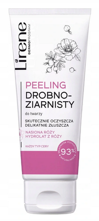 Lirene peeling drobnoziarnisty do twarzy z róży