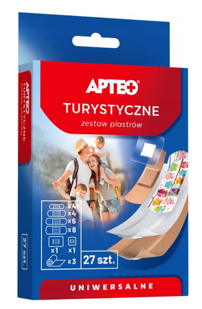 PLASTRY OPATRUNKOWE turystyczne UNIWERSALNE 27 szt