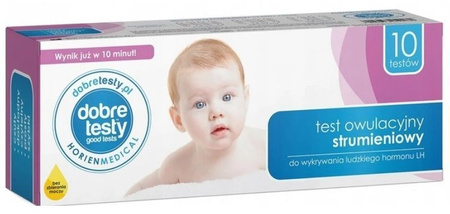 CZUŁY TEST OWULACYJNY LH STRUMIENIOWY 10 sztuk