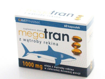 Mega Tran z wątroby rekina NA ODPORNOŚĆ STAWY 60 k