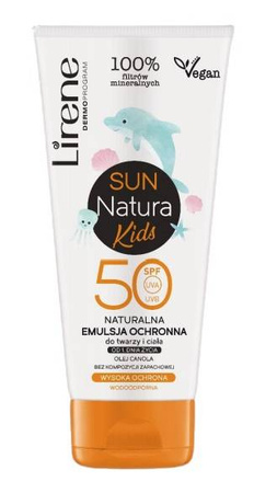 LIRENE SUN NATURA KIDS emulsja ochronne SPF50+ EKO