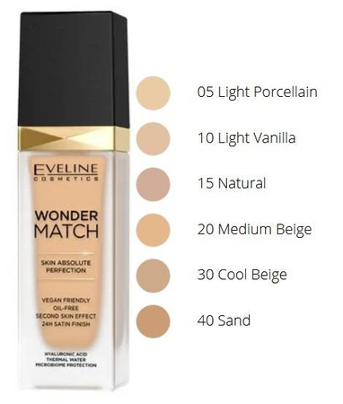 Eveline luksus podkład Wonder Match Cool Beige 30