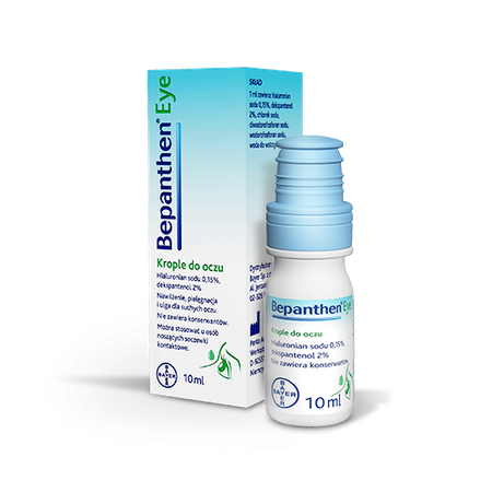 BEPANTHEN EYE KROPLE NAWILŻAJĄCE DO OCZU 10 ml BUT