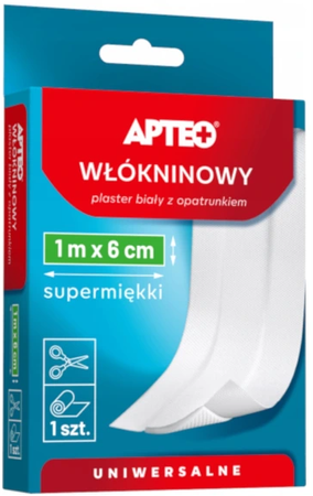 PLASTER WŁÓKNINOWY 1m x 6cm OPATRUNEK  DO CIĘCIA