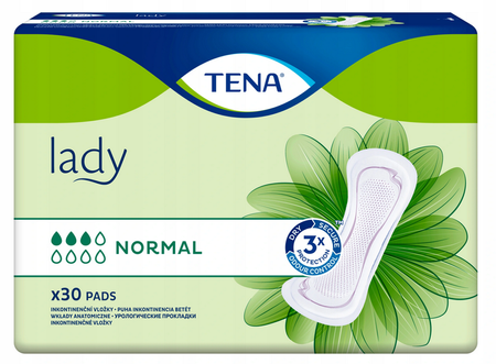 WKŁADKI ANATOMICZNE TENA LADY NORMAL 30 SZT