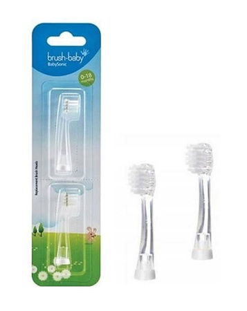 BRUSH BABY KOŃCÓWKI DO SZCZOTECZKI SINOCZNEJ 0-18M