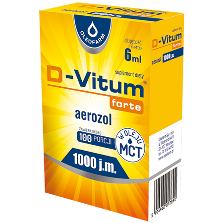 D-Vitum 1000 j.m witamina D aerozol 6 ml w oleju