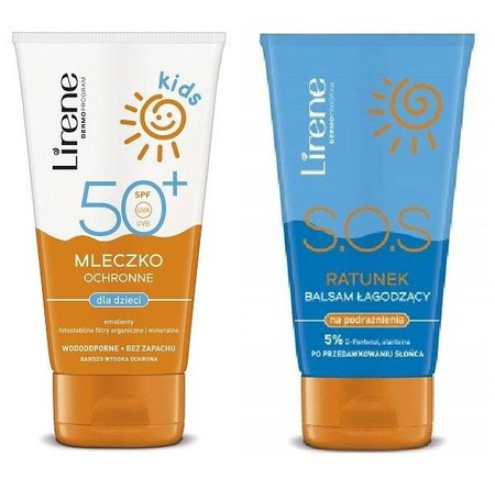 LIRENE mleczko ochronne SPF50 + BALSAM PO OPALANIU
