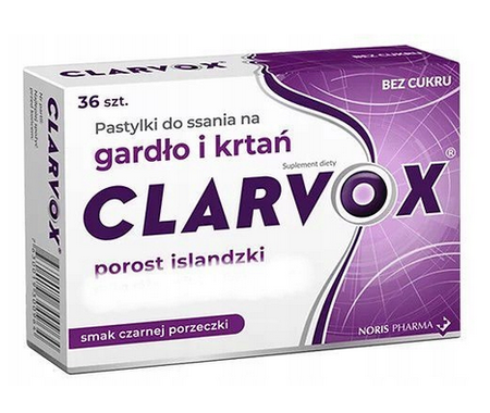 Clarvox gardło krtań pastylki do ssania porzeczka