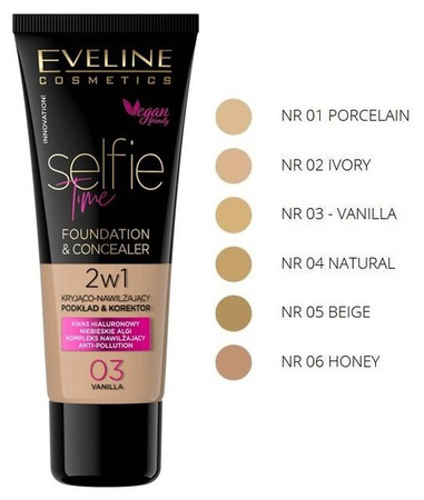 EVELINE SELFIE TIME PODKŁAD 03 VANILLA FLUID 30ML