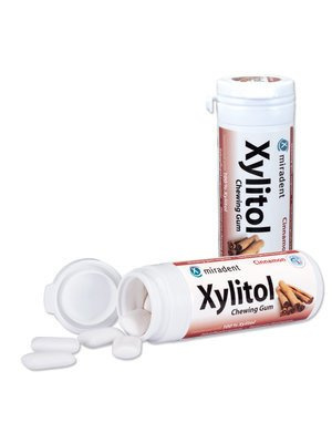 XYLITOL GUMA 30 SZTUK MIRADENT SMAK CYNAMON