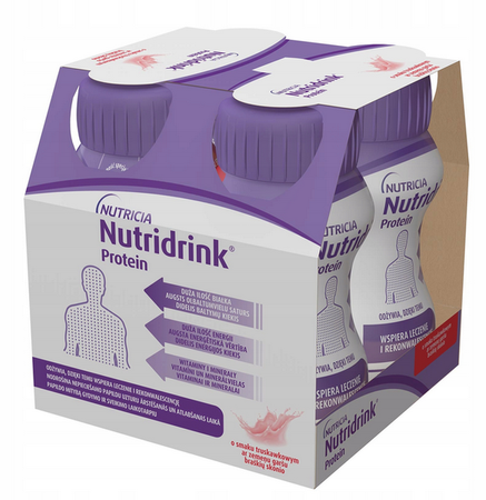 Nutridrink Protein TRUSKAWKA 4x125ml