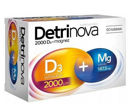 Detrinova witamina D3 2000 + magnez 60 tabletek