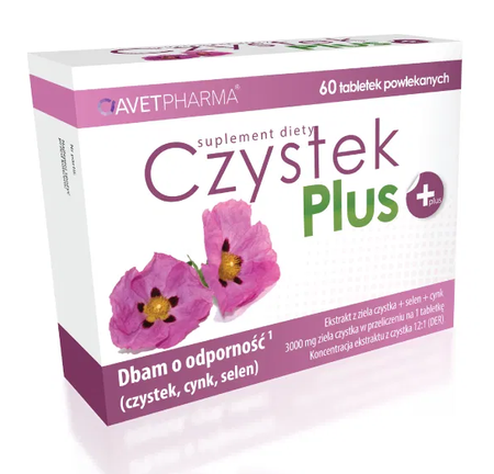 CZYSTEK PLUS 60 tabletek CYNK SELEN na odporność