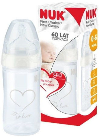 NUK CLASSIC BUTELKA 150ml smoczek FIRST CHOICE+ 1M