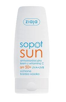 ZIAJA SOPOT SUN KREM Z FILTREM SPF 50 SŁOŃCE WIT C