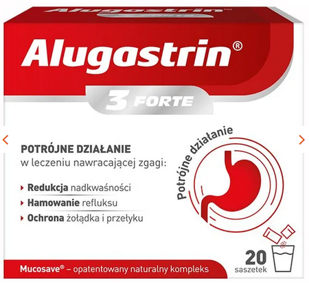 ALUGASTRIN 3 FORTE NA ZGAGĘ REFLUKS NADKWAŚNOŚĆ