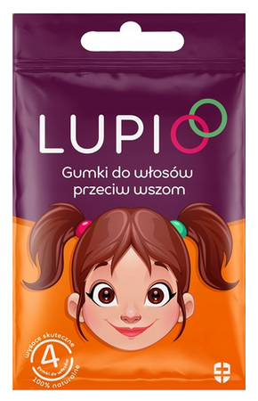LUPIO Gumki do włosów przeciw wszom 4 sztuki
